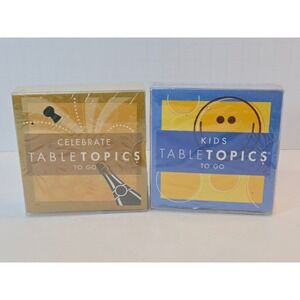TableTopics To Go Celebrate and Kids Conversation Starter Card Sets Bundle New